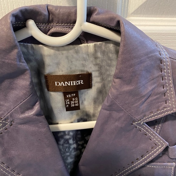Daniel purple Leather Blazer - Picture 6 of 6
